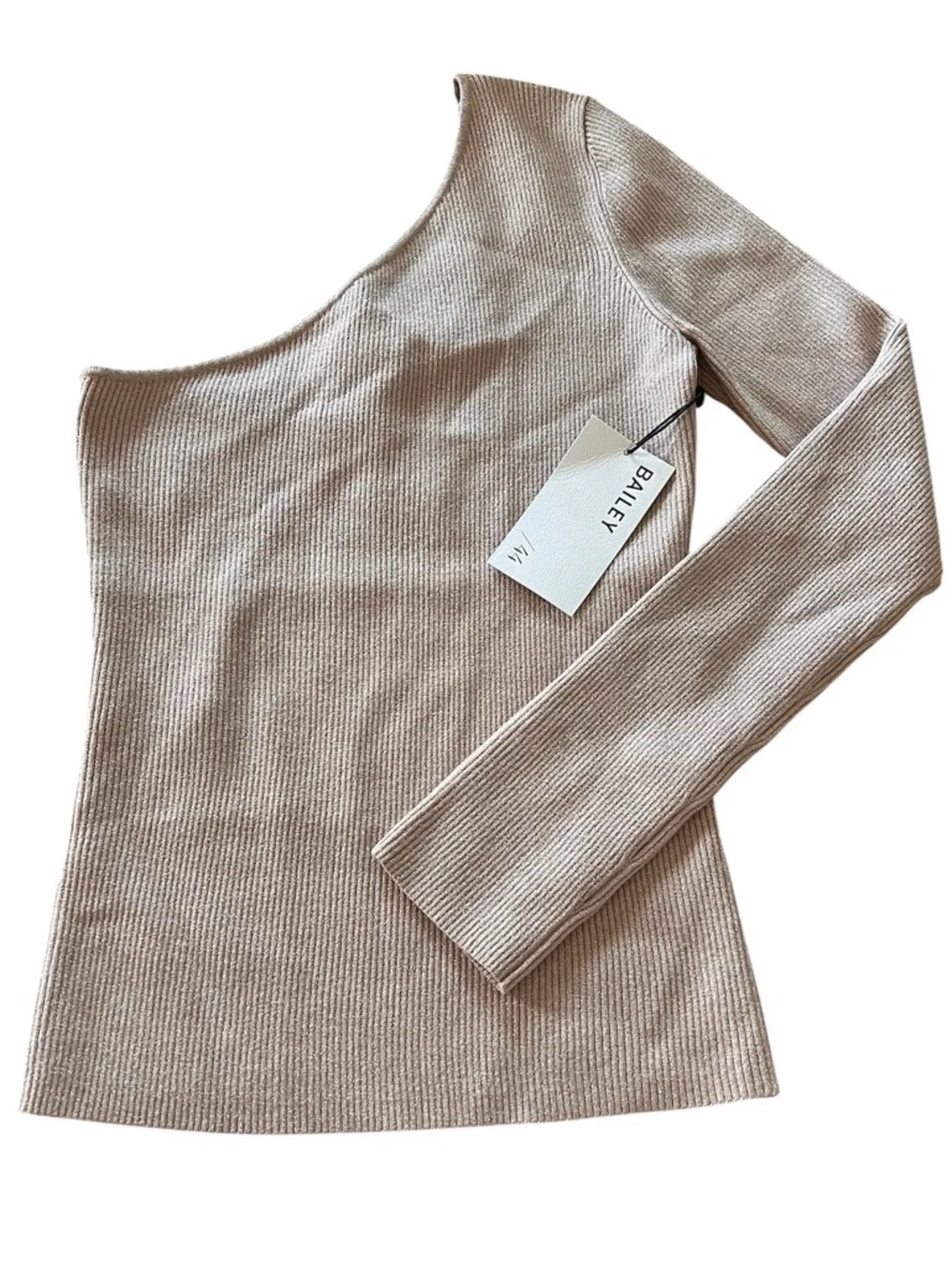 NWT Bailey 44 Anaya One Shoulder Bodycon Sweater Pink size M - Picture 2 of 8